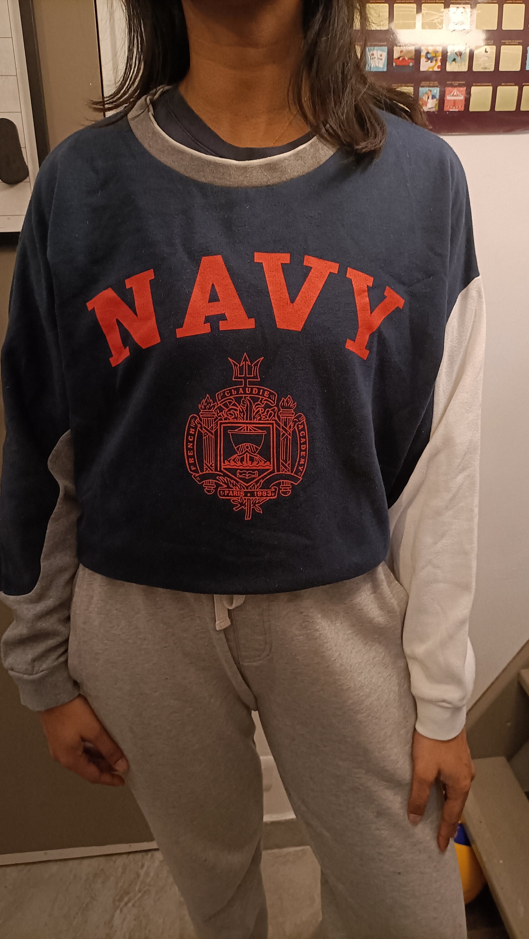 Claudie Pierlot Sweatshirt Size 3 Navy Etsy Canada