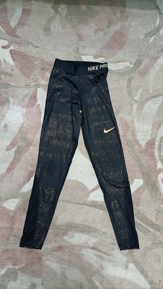 Nike Pro Dry Fit Leggings Gold XS 