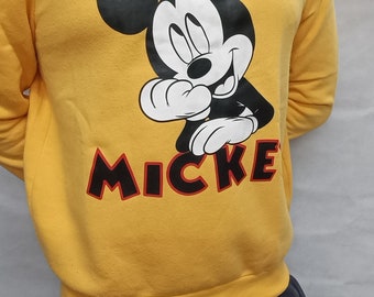 Disney Mickey Sweatshirt Yellow Size M