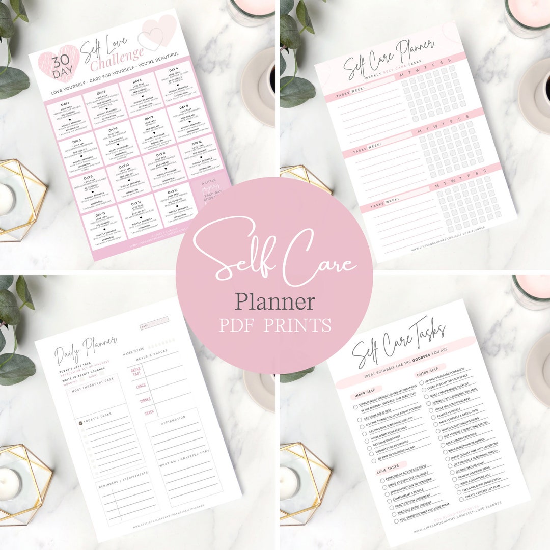 30 Day Self Love Planner printable PDF Template Self Love Calendar Self 30 Day Self Love Planner printable PDF Template Self Love Calendar Self