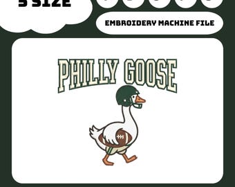Philly Goose Football Embroidery Design, Game Day Goose (Digital Download)