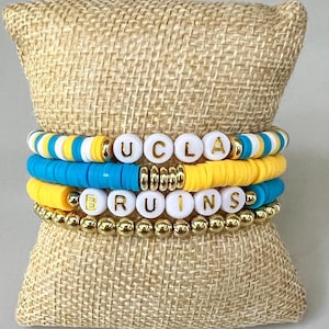 UCLA, Bruins, UCLA Bruins, UCLA college, College Bracelets, Stacking bracelets, College Gifts, Teacher Gifts, Ucla Gifts, Bruins Gifts,