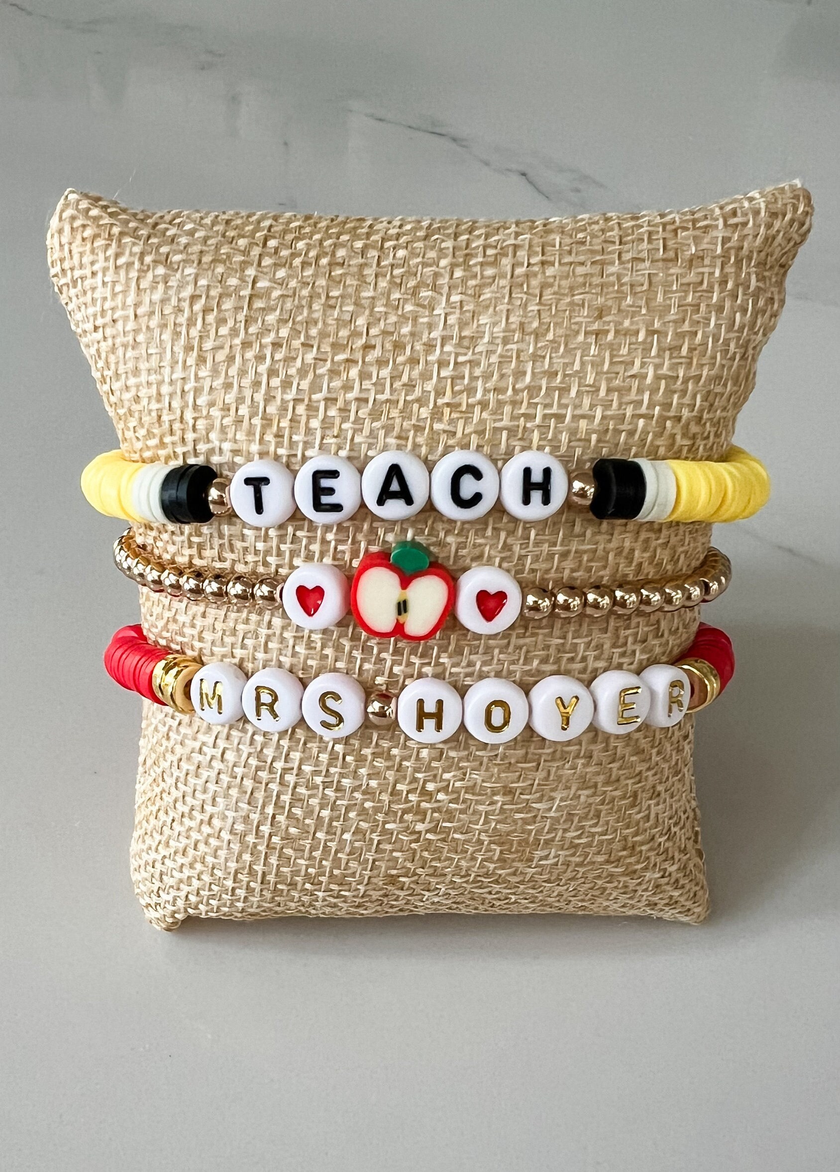 Custom Teacher Bracelets, Teacher Bracelets, Teacher Gifts, Teacher