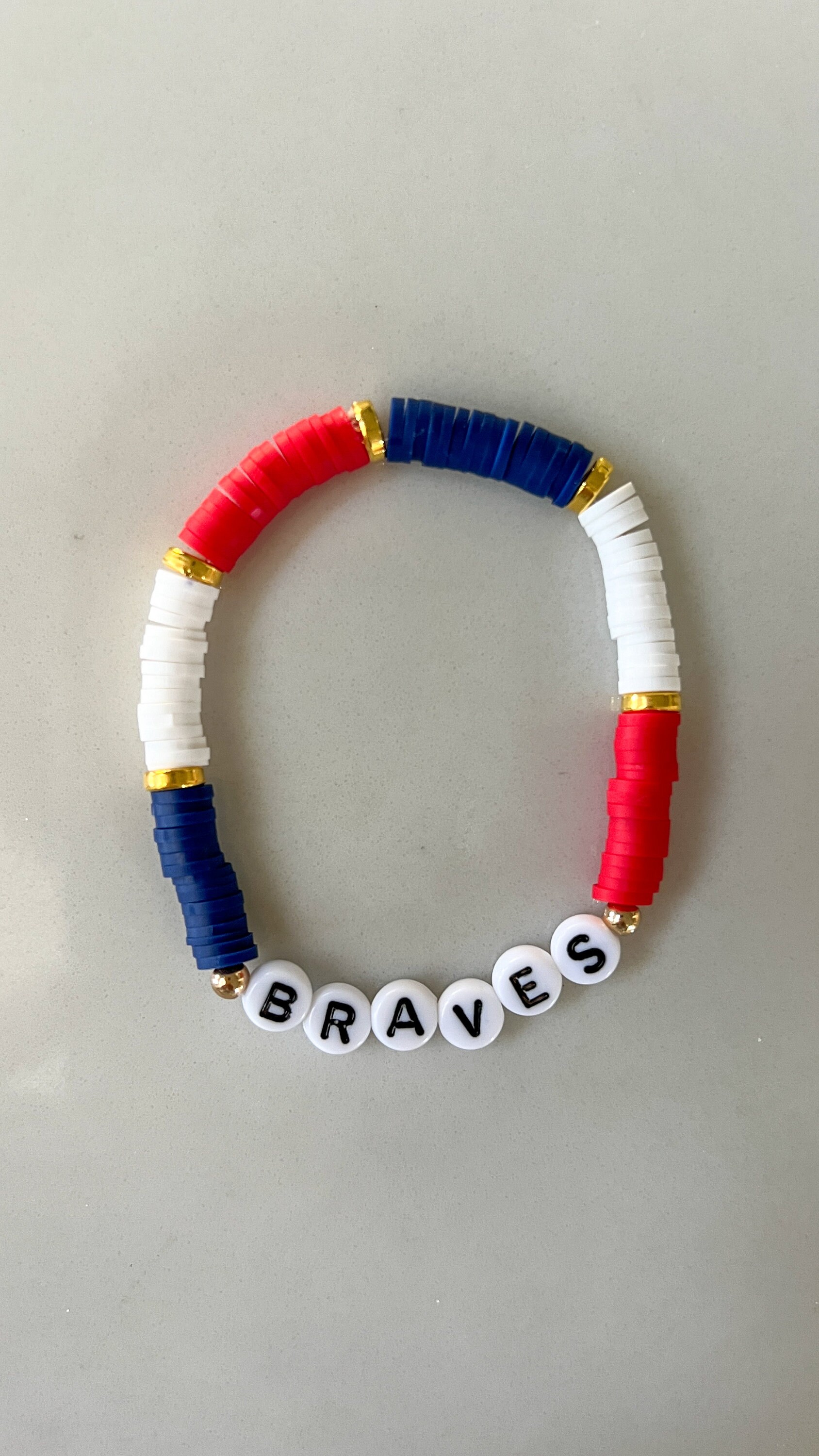 Atlanta Braves Braceletes, MLB Bracelets, Baseball Bracelets, Atlanta