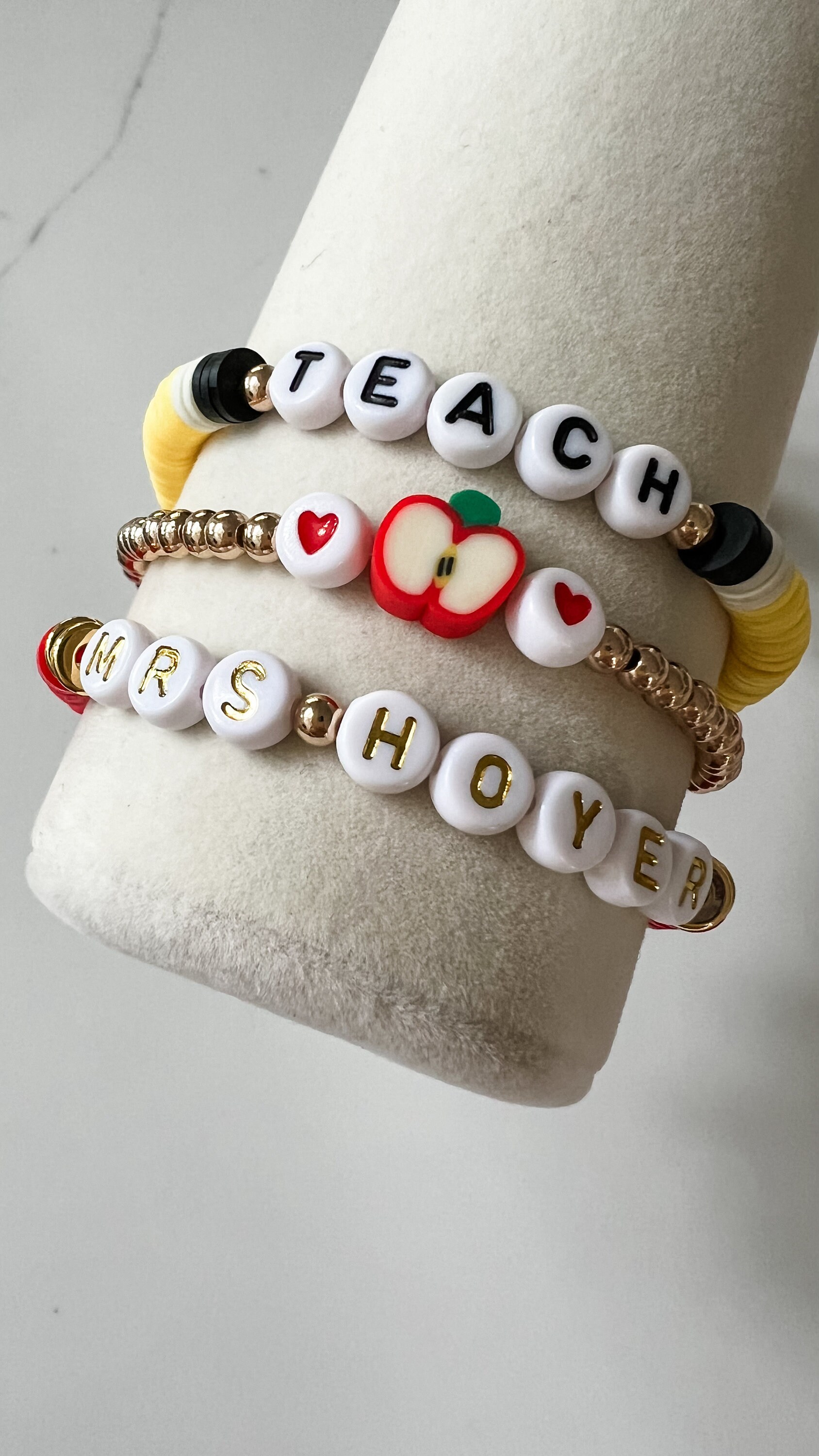 Custom Teacher Bracelets, Teacher Bracelets, Teacher Gifts, Teacher