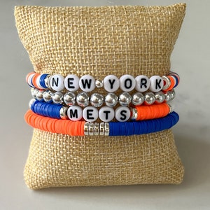 New York Mets bracelets, MLB bracelets, baseball bracelets, New York jewelry, Mets gift, New York Mets, MLB gift