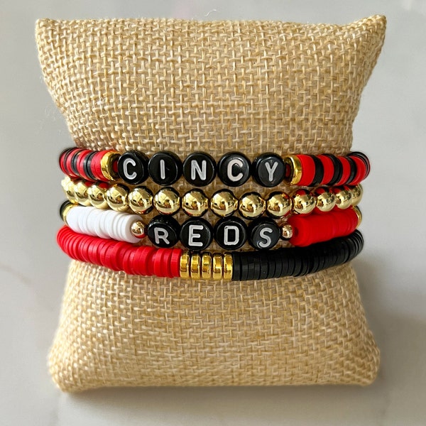 Cincinnati Reds bracelets, MLB bracelets, baseball bracelets, Cincinatti Reds jewelry, Cincinatti Reds gift, Cincinatti Reds, MLB gift
