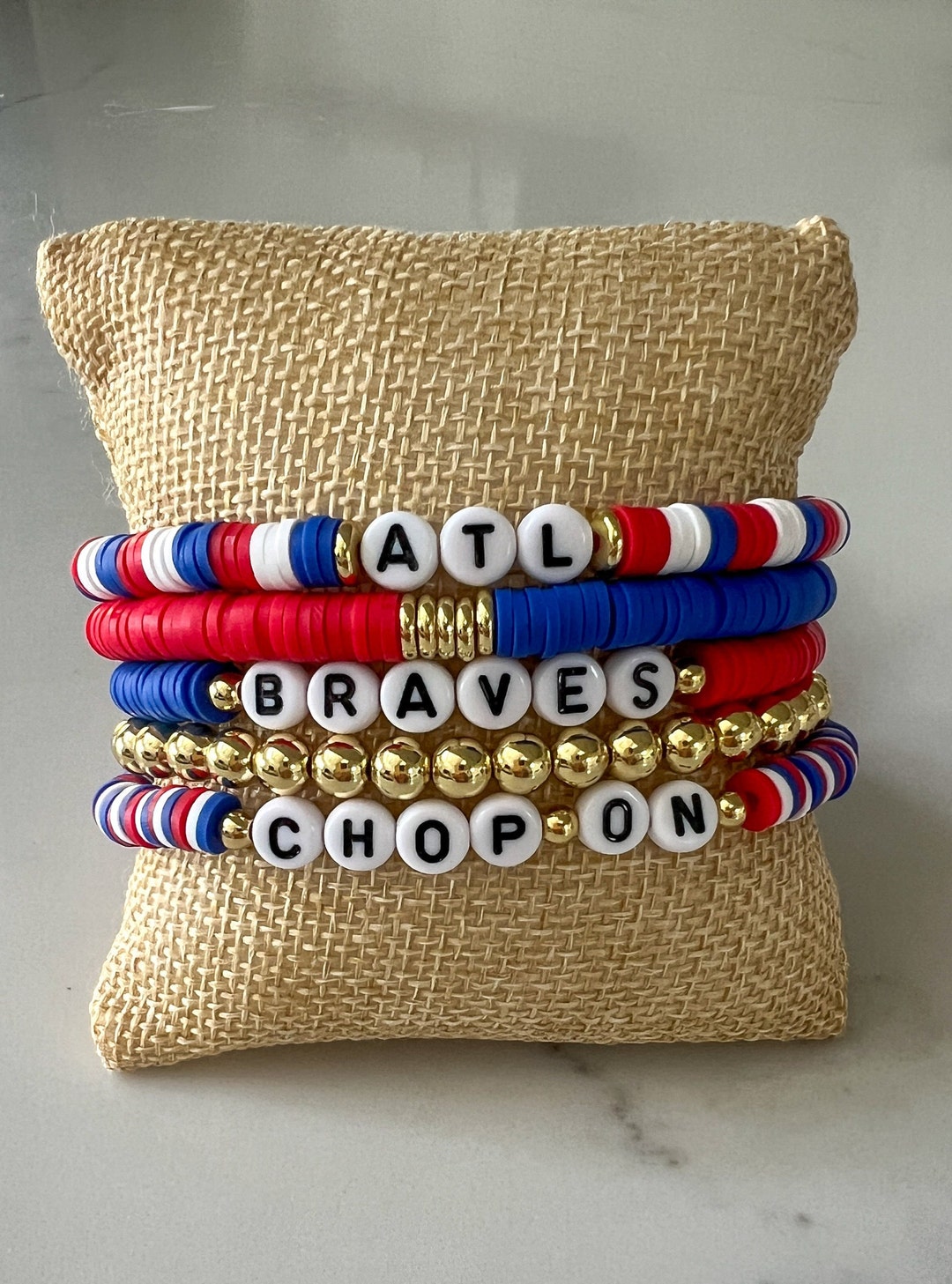 Atlanta Braves Braceletes, MLB Bracelets, Baseball Bracelets, Atlanta