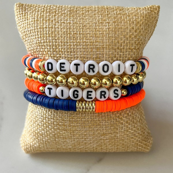 Detroit Tigers bracelets, MLB bracelets, baseball bracelets, Detroit Tigers jewelry, Detroit Tigers gift, Detroit Tigers, MLB gift