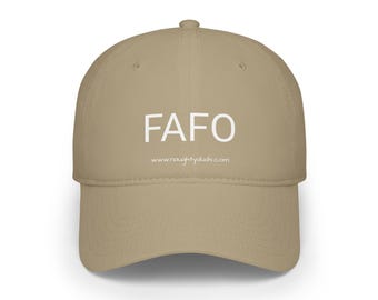 Cappellino da baseball FAFO ricamato – Naughty Duds, twill di cotone a basso profilo