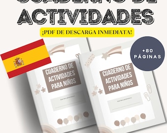 Spanish Preschool Activity Workbook, Letters, Numbers, Educational PDF (Digital Download)