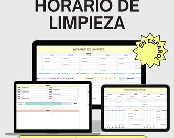 Cleaning Schedule Template, Google Sheets Planner (Digital Download)