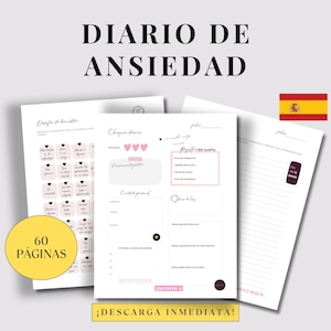 Diario de bienestar mental, Diario para relajarse, Diario de ansiedad,  Autocuidado emocional, Diario para dormir mejor, Autocuidado mental