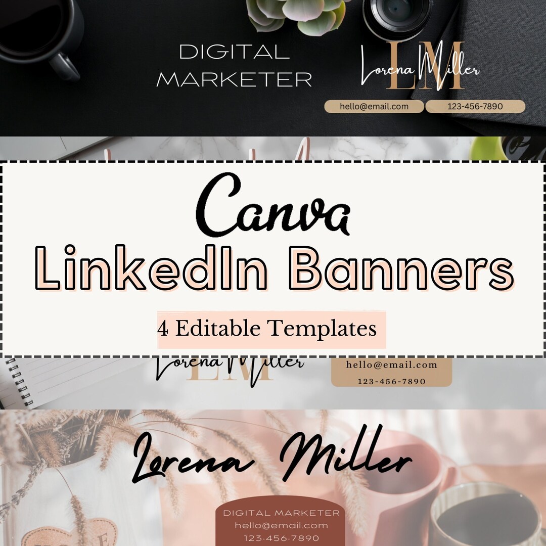 Linkedin Banner Canva Template Professional & Customizable Instant ...