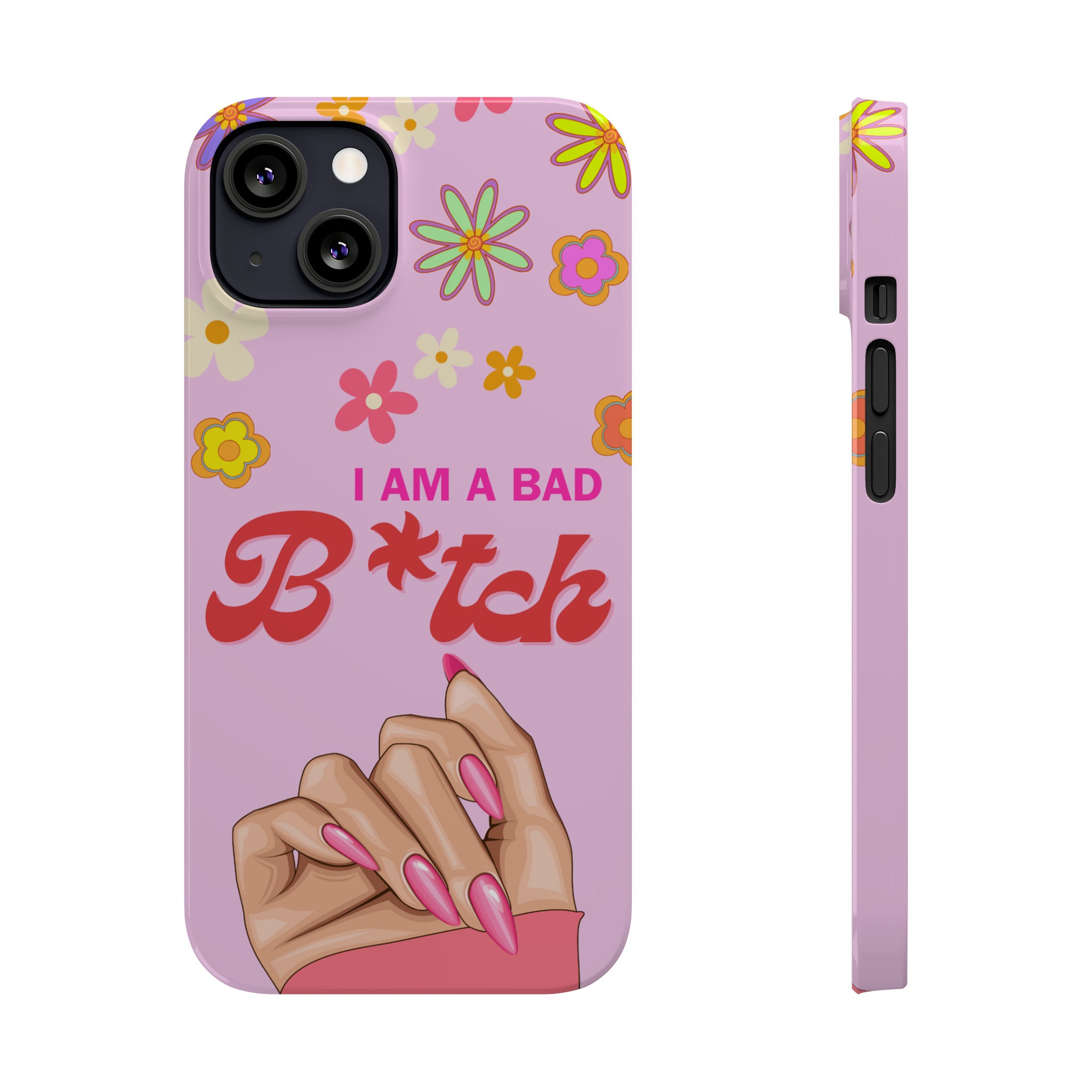 Baddie Slim Phone Case, Swag Phone case, Baddie Babe Cute Lightweight Case,  iPhone 15, 15 Pro, 14, 13, Glam Phone Case