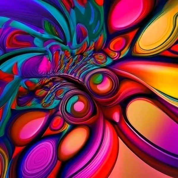 Optical Illusions: AI Generated Abstract Digital Art Download