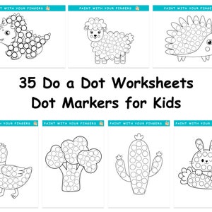 Dotty Wonders | Dot Marker Set for Kids, Do-a-dot Painting or Bingo Daubers | Parents, Preschoolers, Kindergarten Play Dough Mats