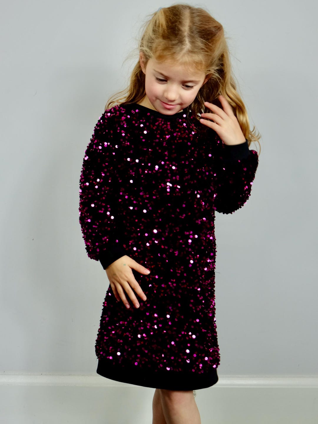 Kids Girls Sparkly Sequins Pageant Party Gowns CHK222