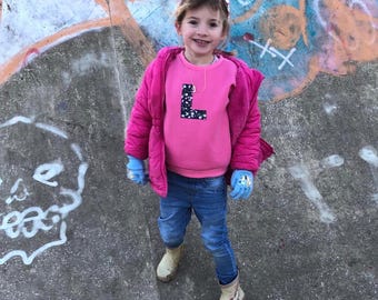 Kinder personalisiertes Monogramm 'Design-your-own' Sweatshirt in verschiedenen Farben