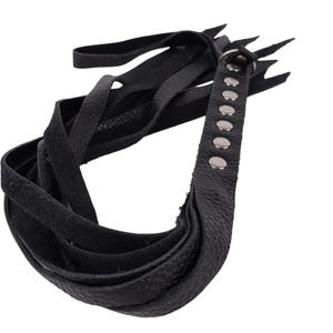 Unique Flogger Made of Genuine Nappa Leather with Metal Rivets