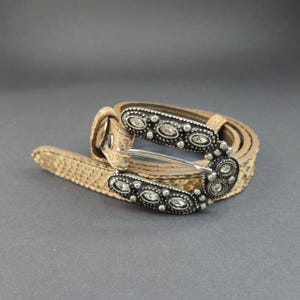 Womens Skinny Python Belt 2cm | Genuine Snakeskin | Sleek Modern Gold Buckle | Abstract Sculptural Design | Elegant Dress Belt Custom Size