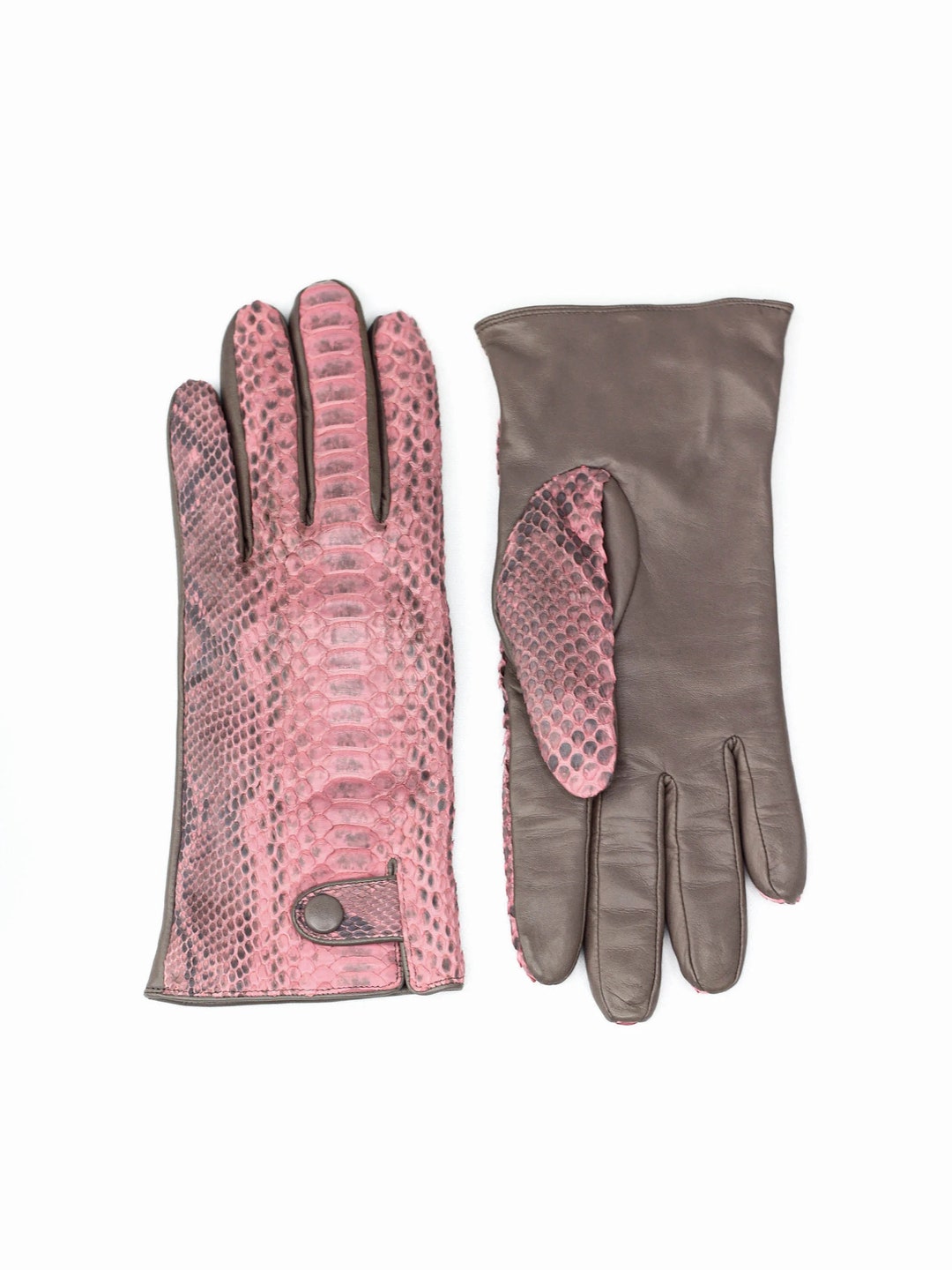 Premium Winter Python Gloves Black or Blue Color, Made From Original