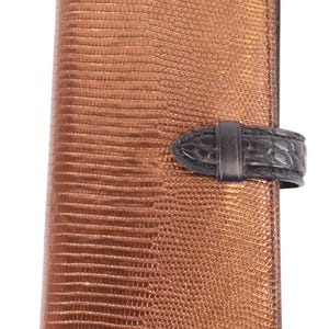 Exclusive Wallet Made of Iguana Leather in Elegant Copper Hue