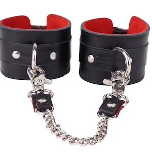 Genuine Leather Handcuffs for Adult Play