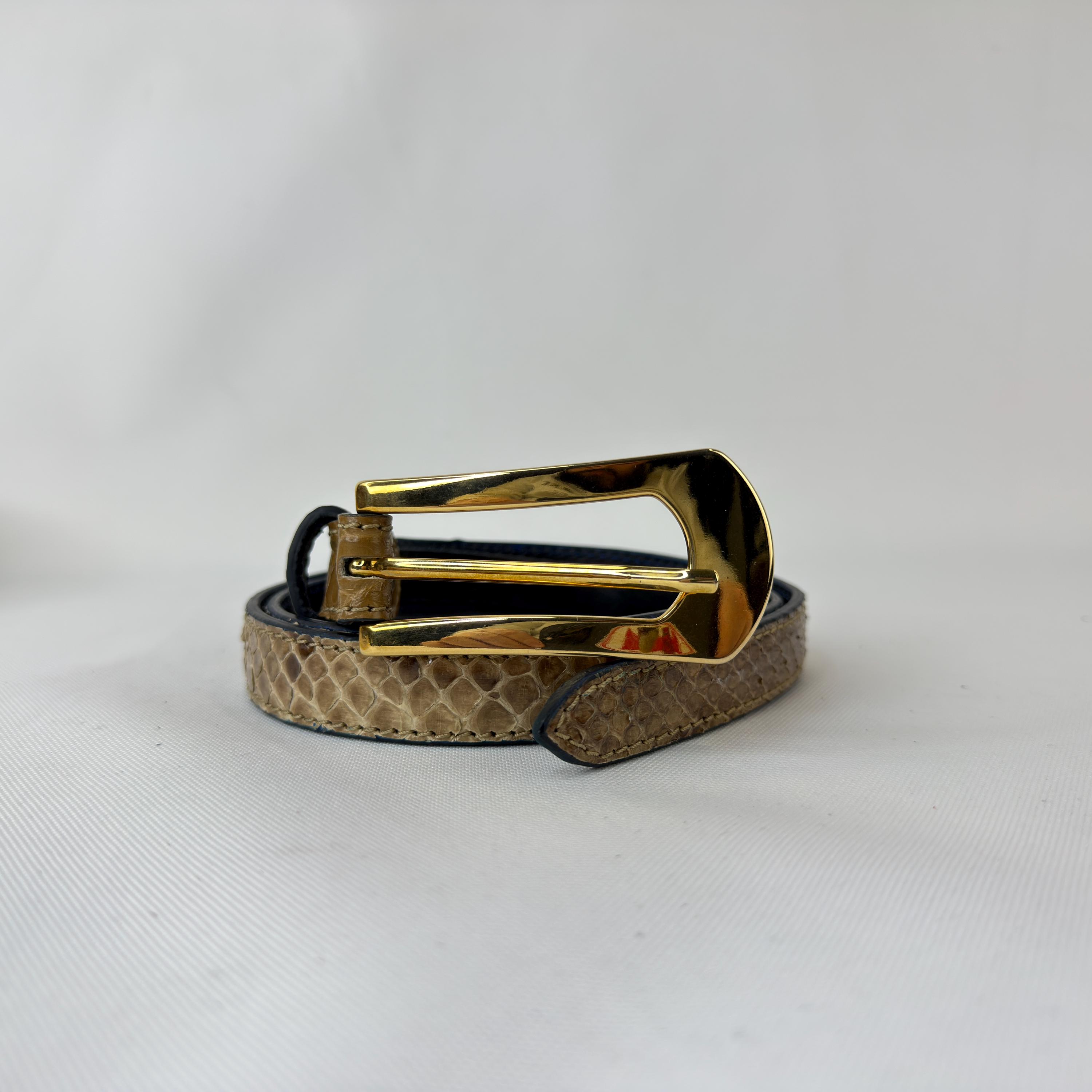 Womens Skinny Python Belt 2cm | Genuine Snakeskin | Elegant  display picture 3