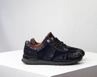 Alligator Leather Sneakers with EVA Sole