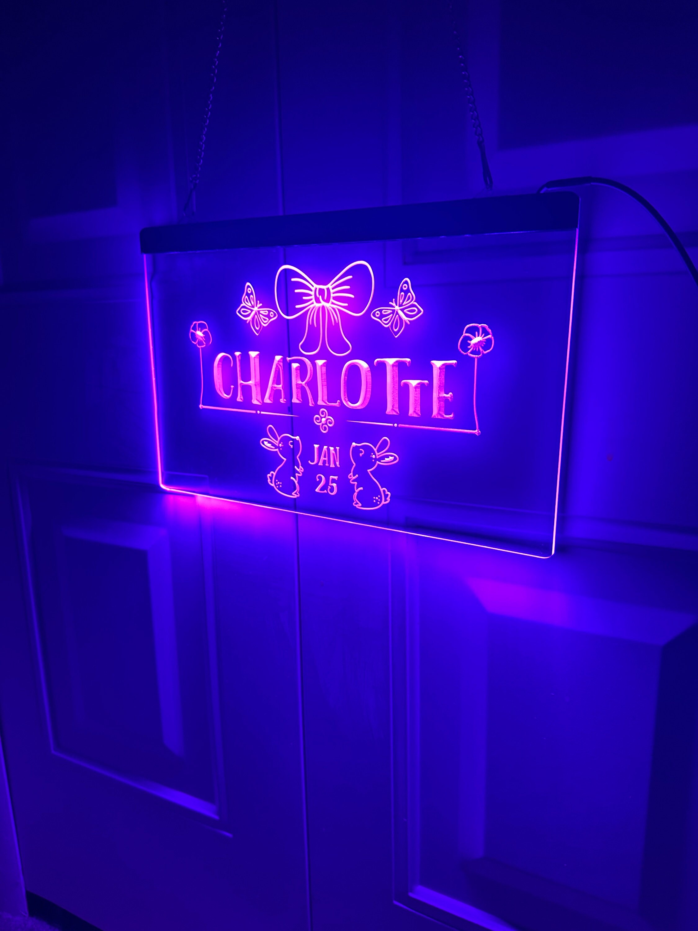 Cute Personalized Name LED Light Sign, Custom Name Light, Bedroom Sign ...