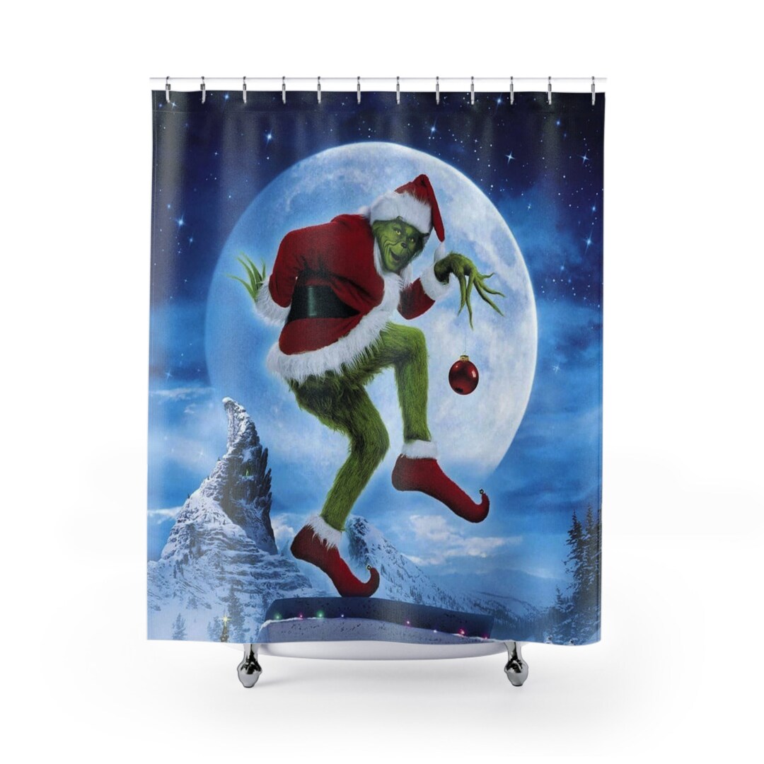Grinch Shower Curtains Etsy