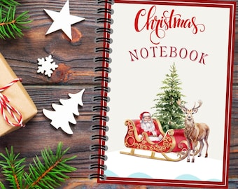 Christmas Journal, Santa Claus Journal, Christmas Memories Journal, First Christmas Together, Holiday Present, Holiday Memory Book, Notebook