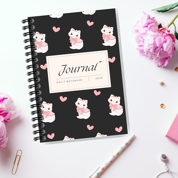 Soft Girl Aesthetic, Coquette, Coquette Aesthetic, Pretty Journal, Coquette Bow, Personal Notebook, Notebook Spiral, Coquette Notebook