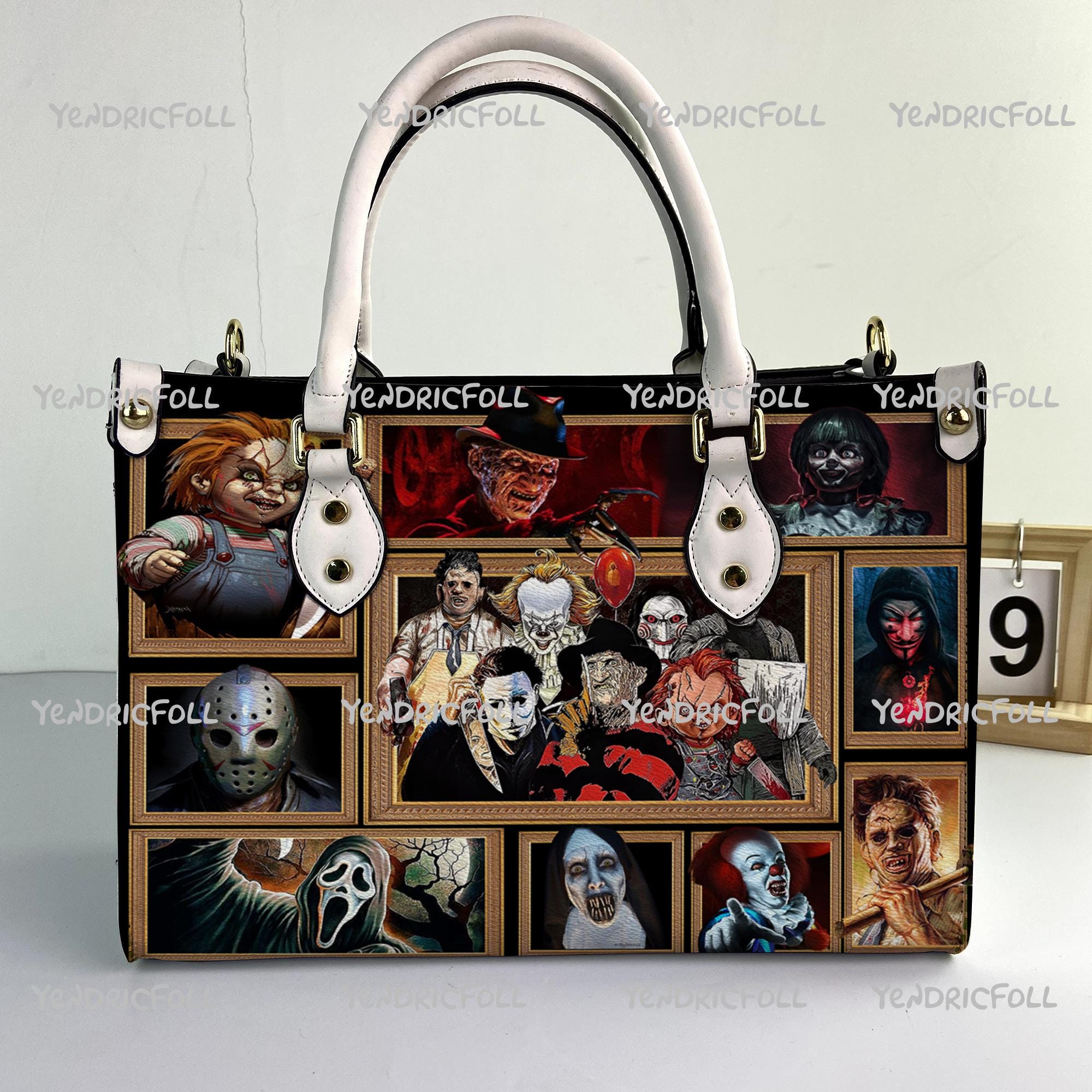 Discover Halloween Horror Movie Women Leather Bag, Halloween Women Bag, Halloween Leather Handbag, Halloween Women Handbag