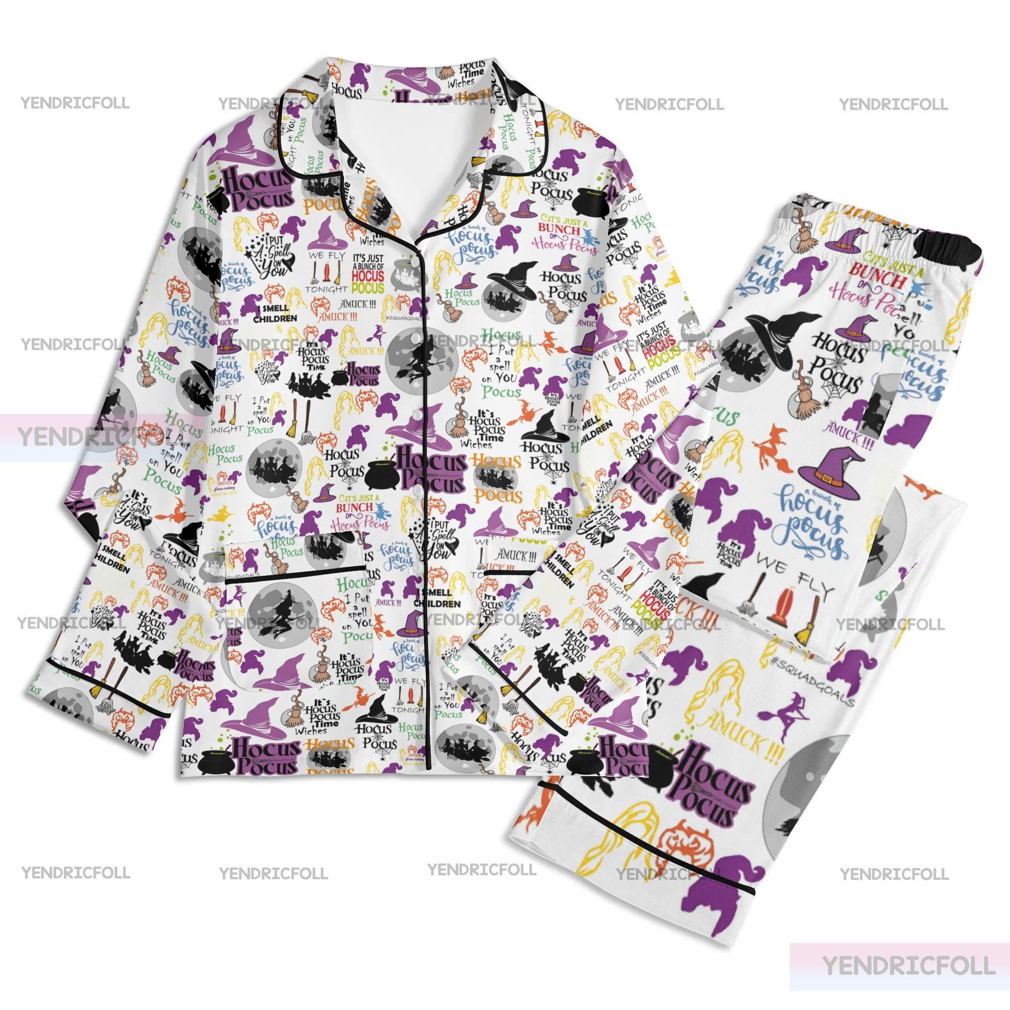 Discover Hocus Pocus Adult Pajamas Set, Halloween Gifts, Lounge & Sleepwear