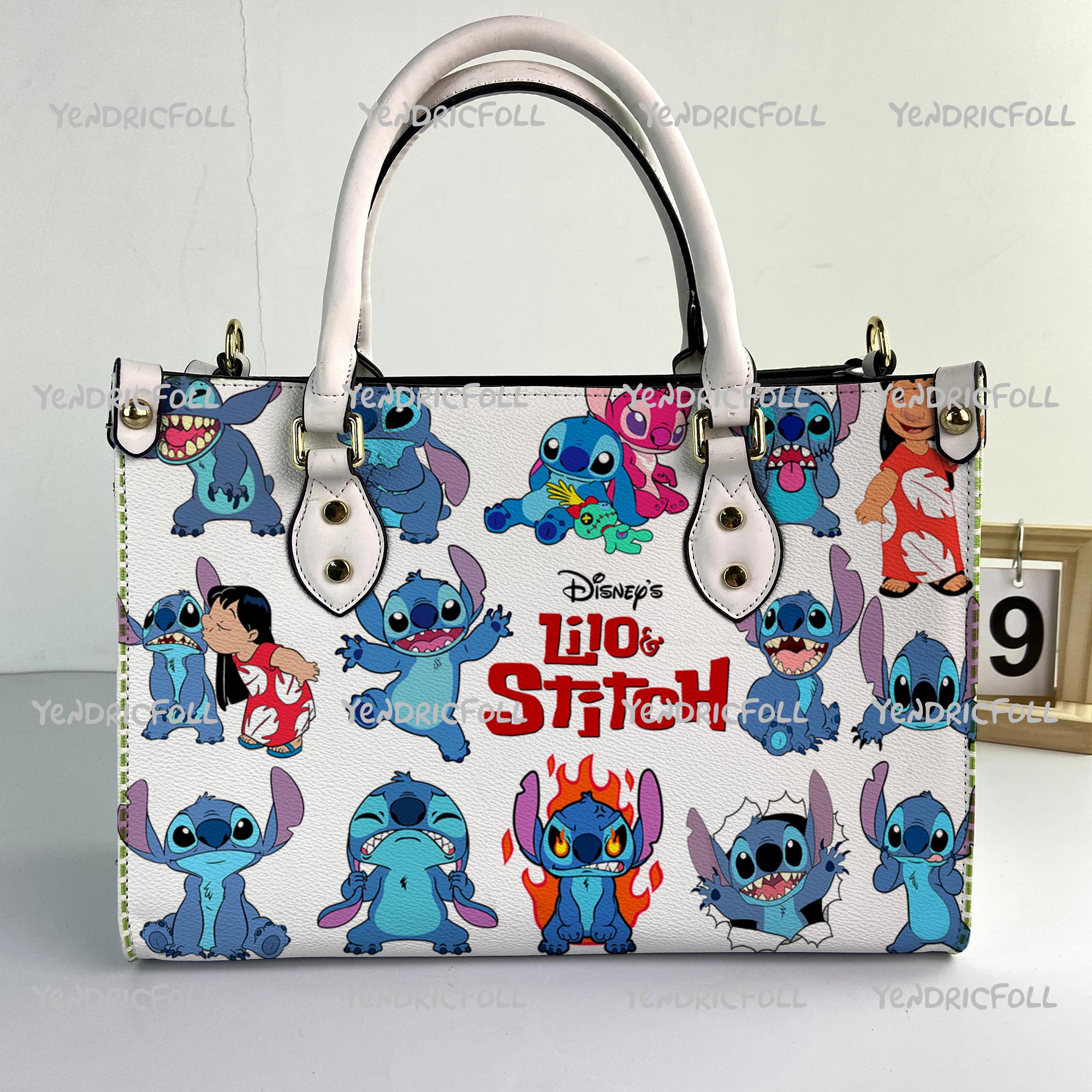 Discover Lilo and Stitch Women’s Leather Bag, Cartoon Stitch Handbag, Leather Accessories
