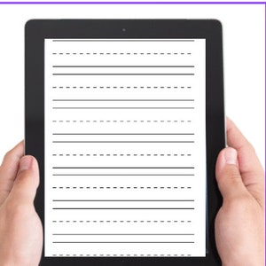 Screen Line Paper Handwriting Paper Printable. Handwriting Practice Paper Kids ...