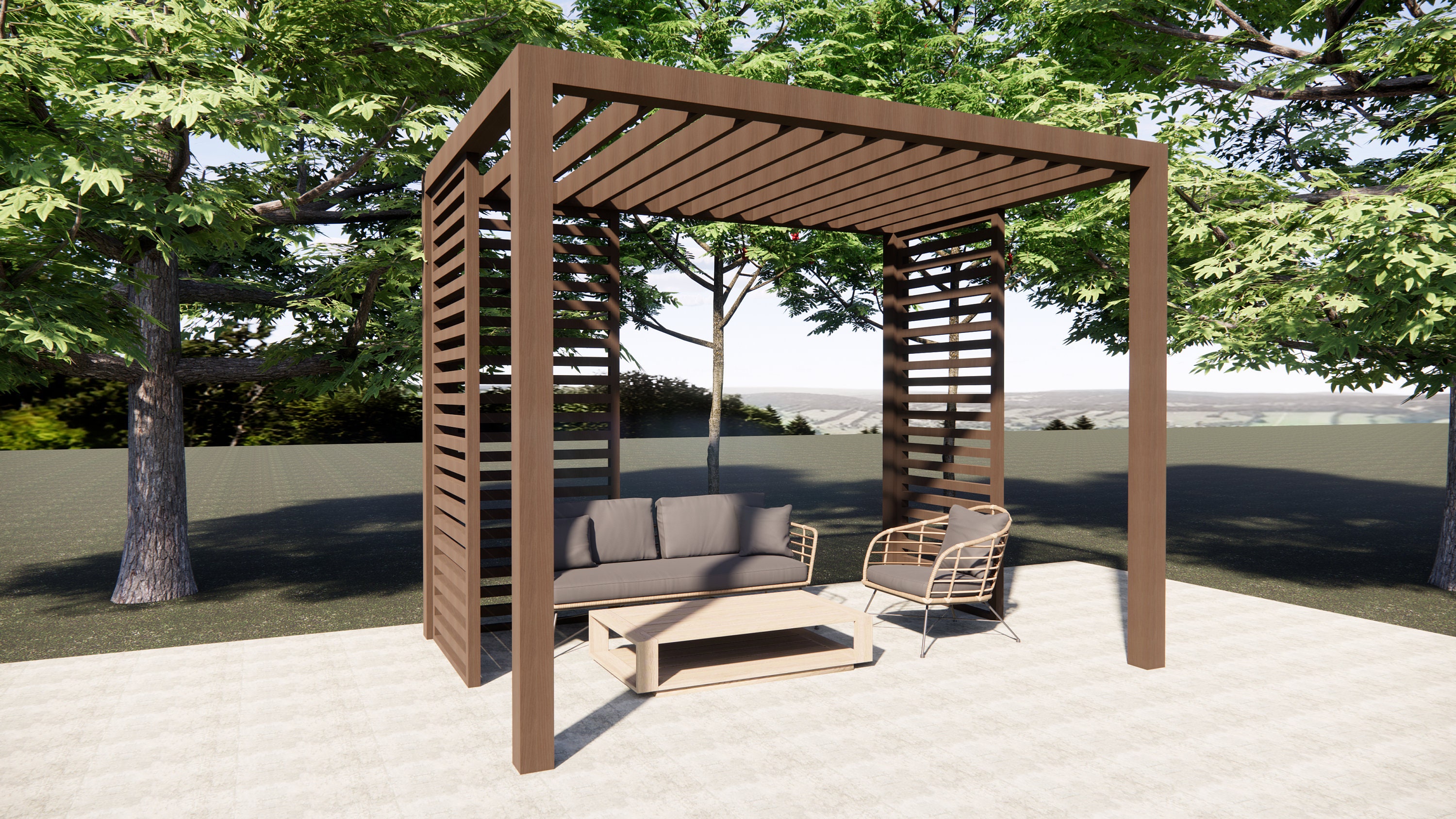 Step by Step DIY Modern Pergola Building Plans - Etsy