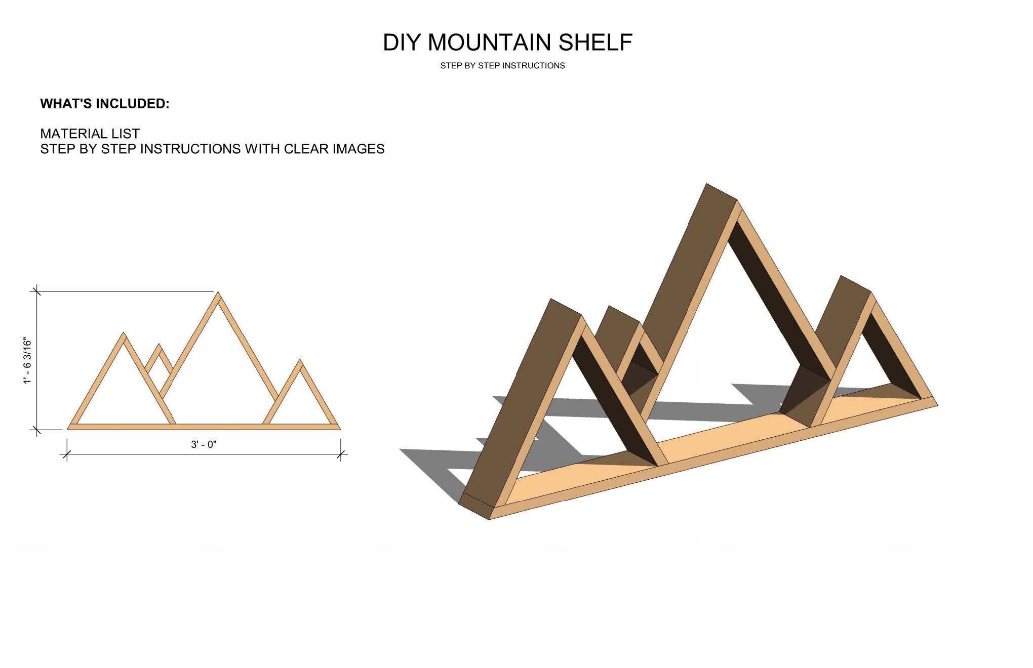Mountain Shelf Step by Step DIY Building Plans Etsy Canada