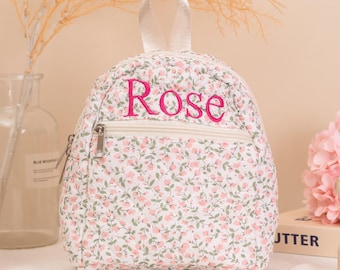 Women Floral Print Backpack with Pocket & Adjustable Straps, Perfect for Work or Weekend