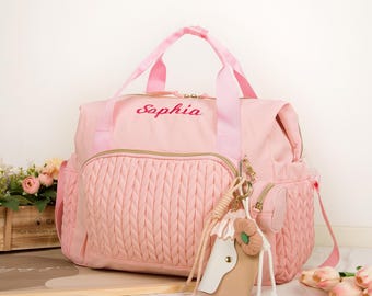 Spacious Travel Diaper Tote with Multiple Compartments & Removable Changing Mat for Baby Essentials