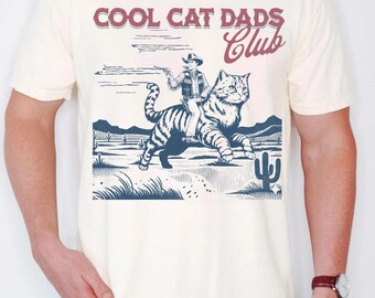 Camiseta Comfort Colors® Cool Cat Dads Club, camiseta para papás felinos, amante de los gatos, nueva camiseta para papás felinos, dueños de mascotas, regalo para papás felinos, ropa para dueños de gatos para hombre