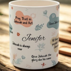 Personalized Pioneer School Ceramic Mug, JW Gift JW Pioneer Service School Gift 2025, JW pioneer gift, jw baptism, Pioneer School Mug