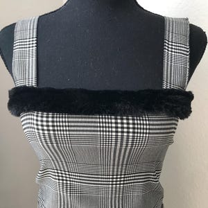 B&W Plaid Tube Top