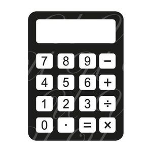 Kalkylator SVG, PNG, PDF, kalkylatortröja, matematiklärare design, kalkylatorsilhuett, skolsvg, kalkylatorklippfil Cricut, silhuett.