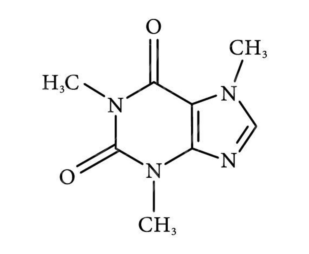 Caffeine Molecule SVG, PNG, PDF, Coffee Chemical Makeup, Chemical ...