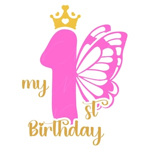 Mon premier anniversaire SVG, PNG, PDF, Mon 1er anniversaire chemise Png, Birthday Girl Svg, Bday Party, Birthday Kids Gift, Cut File Cricut, Silhouette.