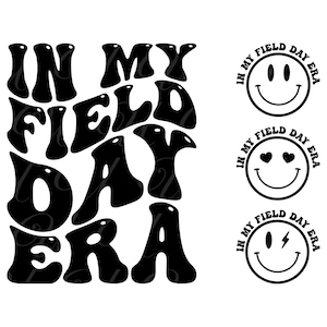 En mi era del Día de Campo SVG, PNG, Camiseta del Día de Campo PNG, Vibras del Día de Campo del Maestro 2026 SVG, Letras Retro Onduladas Groovy, Archivo de Corte Cricut, Silhouette. imagen 1