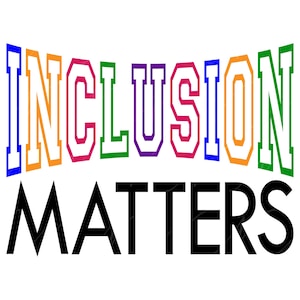 Inclusion Matters SVG、PNG、PDF、Inclusion Matters シャツ デザイン、特別教育 SVG、神経多様性 PNG、カット ファイル Cricut、シルエット。